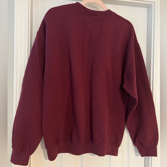 Wine Sweatshirt with floral leaf design - Picture 3 of 5